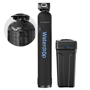 Waterdrop WHR01 Water Softener System, 48000 Grains (WD-WHR01B)
