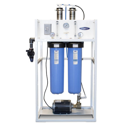 Crystal Quest Commercial Mid-Flow Reverse Osmosis System (500-7000 GPD), 1,500 GPD / Standalone / Brass Rotary...