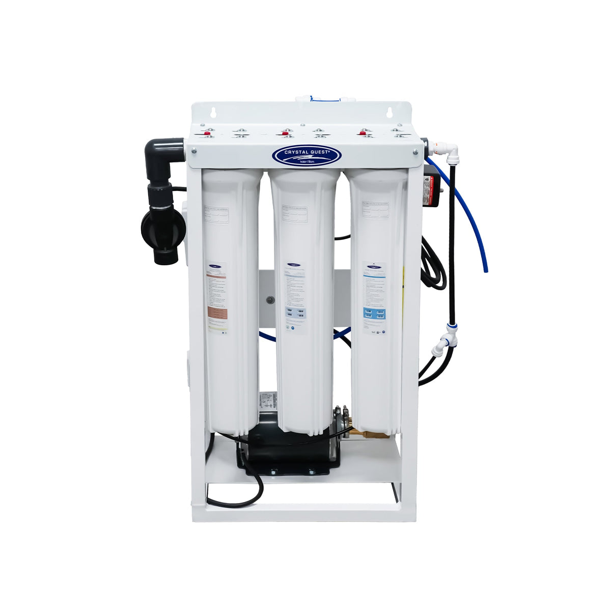 Crystal Quest whole house reverse osmosis system, 300 GPD standalone, front view