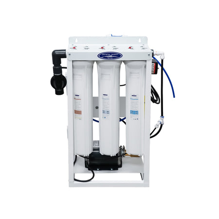 Crystal Quest whole house reverse osmosis system, 300 GPD standalone, front view