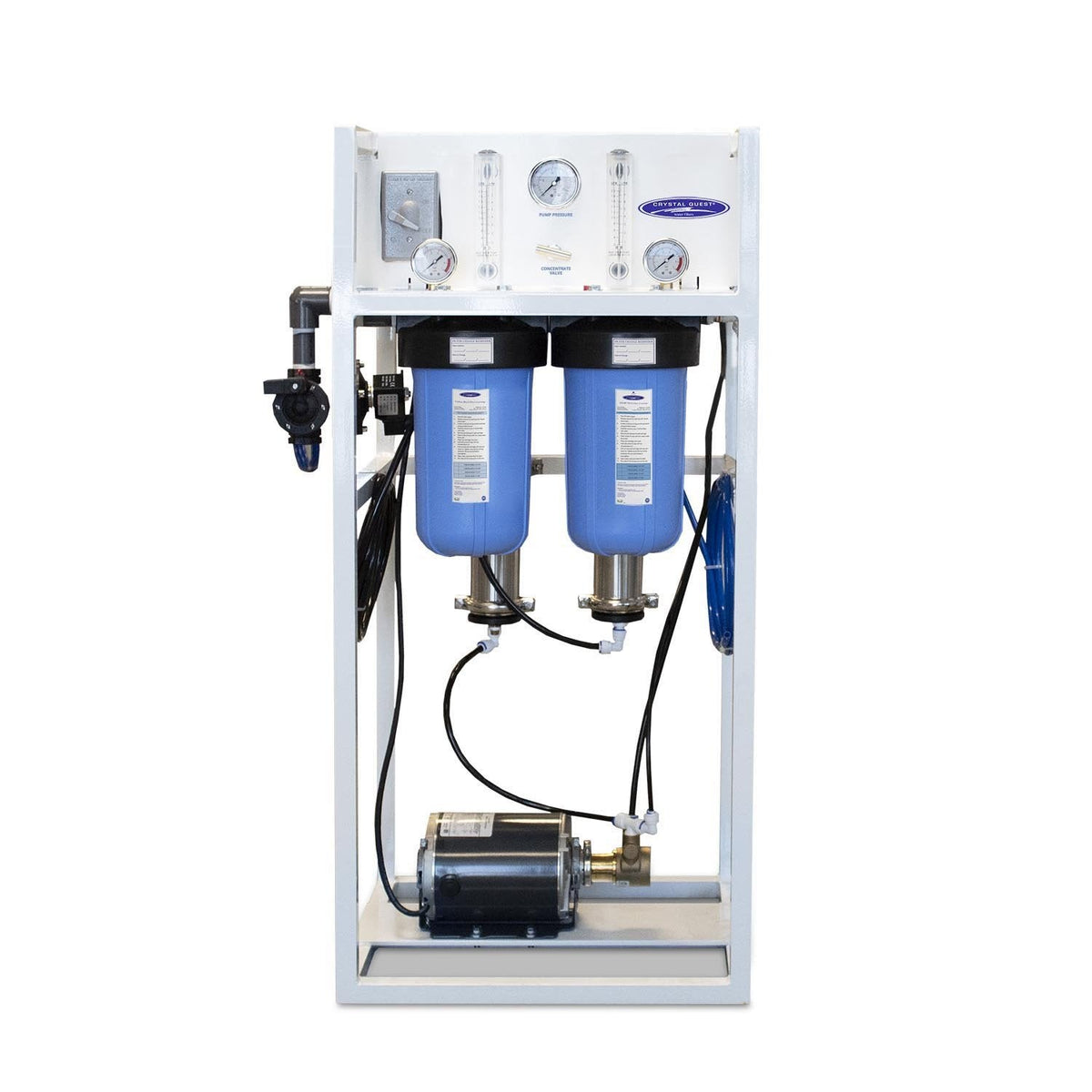 Crystal Quest Commercial Mid-Flow Reverse Osmosis System (500-7000 GPD), 500 GPD / Standalone / Brass Rotary (CQE-CO-02024C)