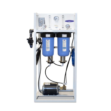 Crystal Quest Commercial Mid-Flow Reverse Osmosis System (500-7000 GPD), 500 GPD / Standalone / Brass Rotary (CQE-CO-02024C)