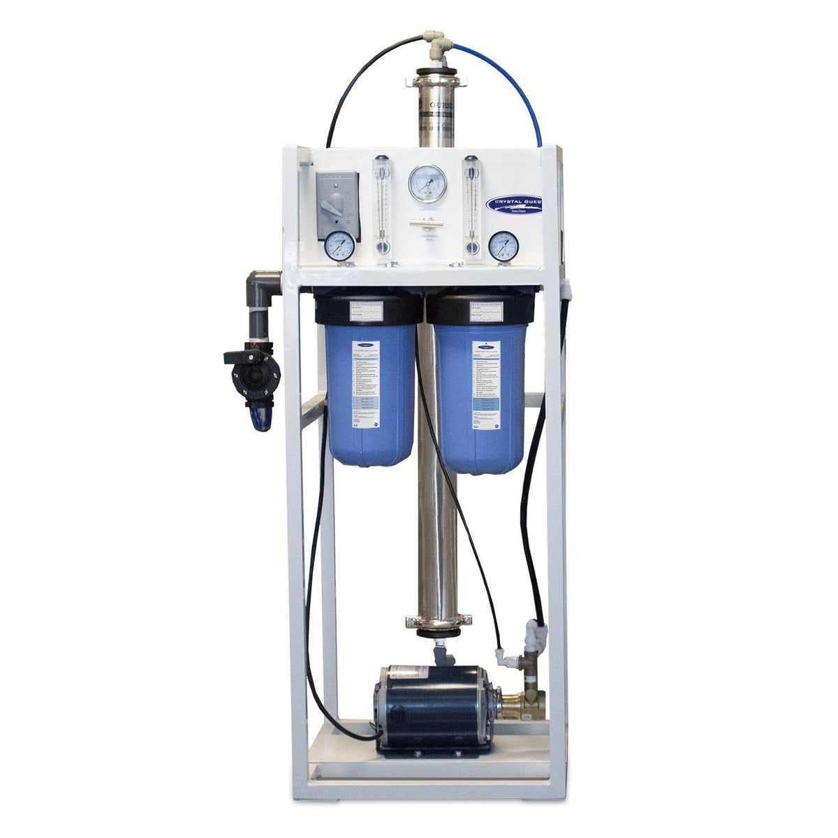 Crystal Quest Commercial Mid-Flow Reverse Osmosis System (500-7000 GPD), 750 GPD / Standalone / Brass Rotary (CQE-CO-020024C)