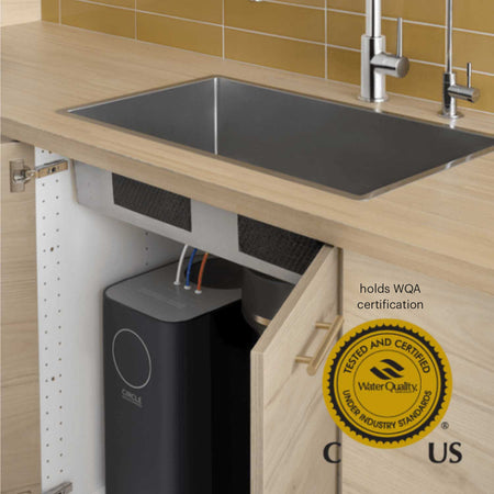 Circle Reverse Osmosis Under Counter Water Filtration System with Brushed Nickel Faucet
