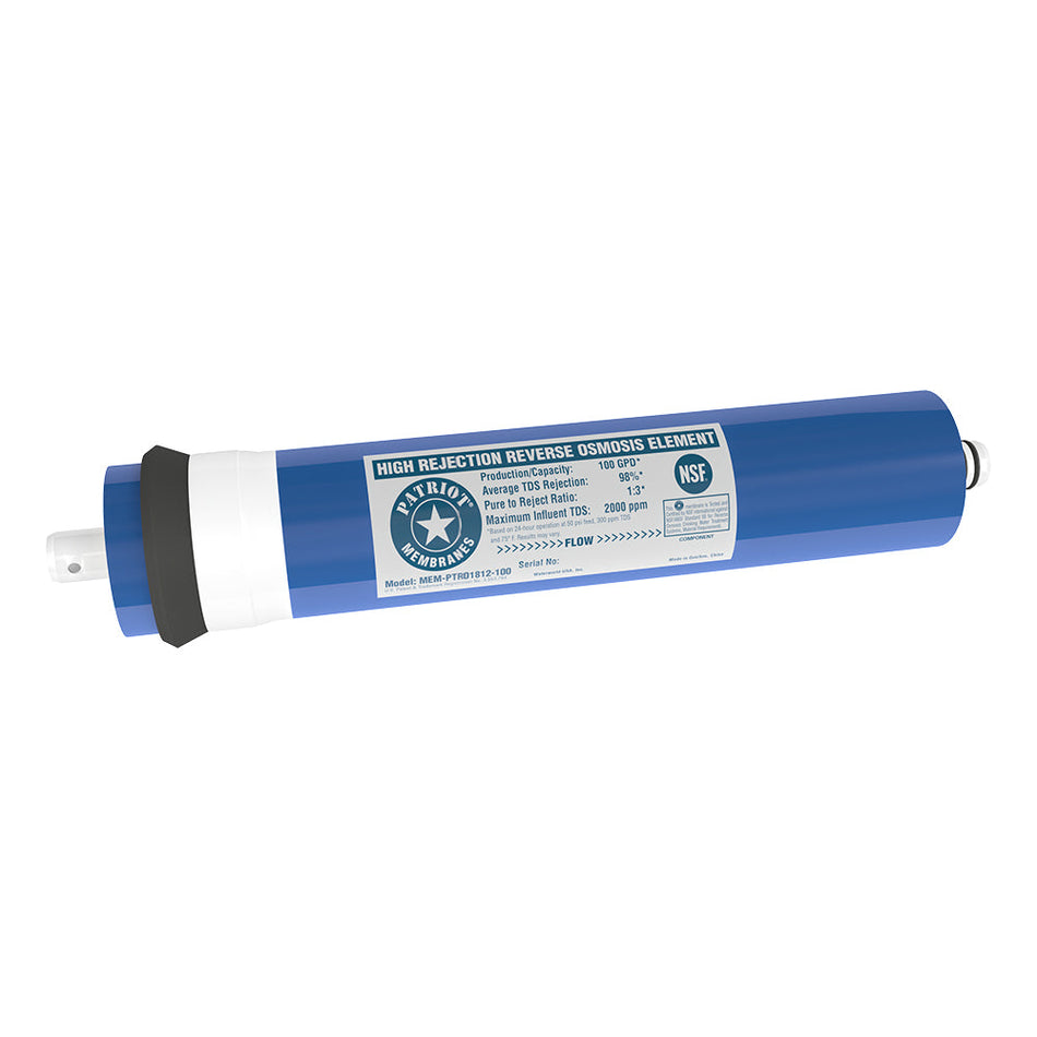 Patriot Tap Water TFC 1.8" X 12", 100 GPD @ 60 PSI, 95.0 % AT 250 PPM