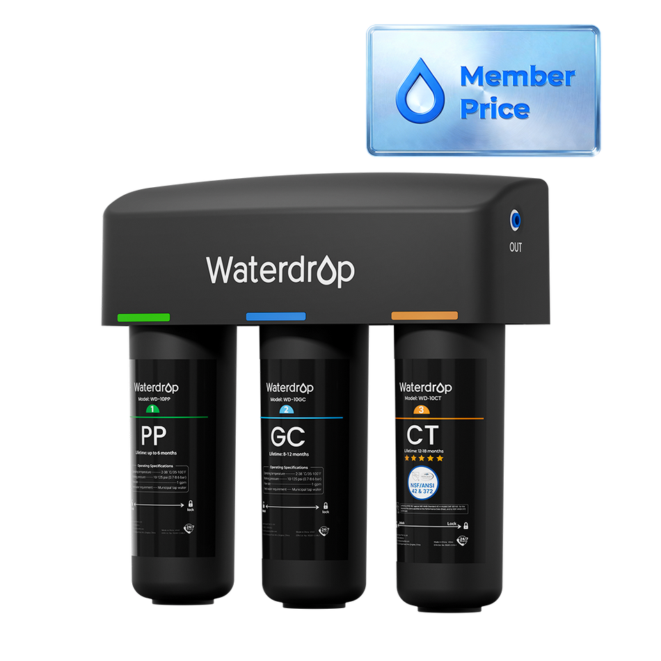 3-stage Under Counter Direct Connect Filtration System Waterdrop TSA