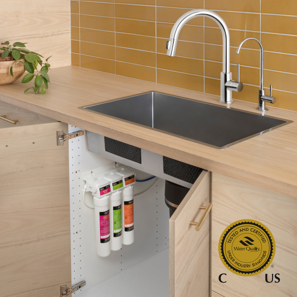 Coral Three-Stage Under Sink Water Filtration System