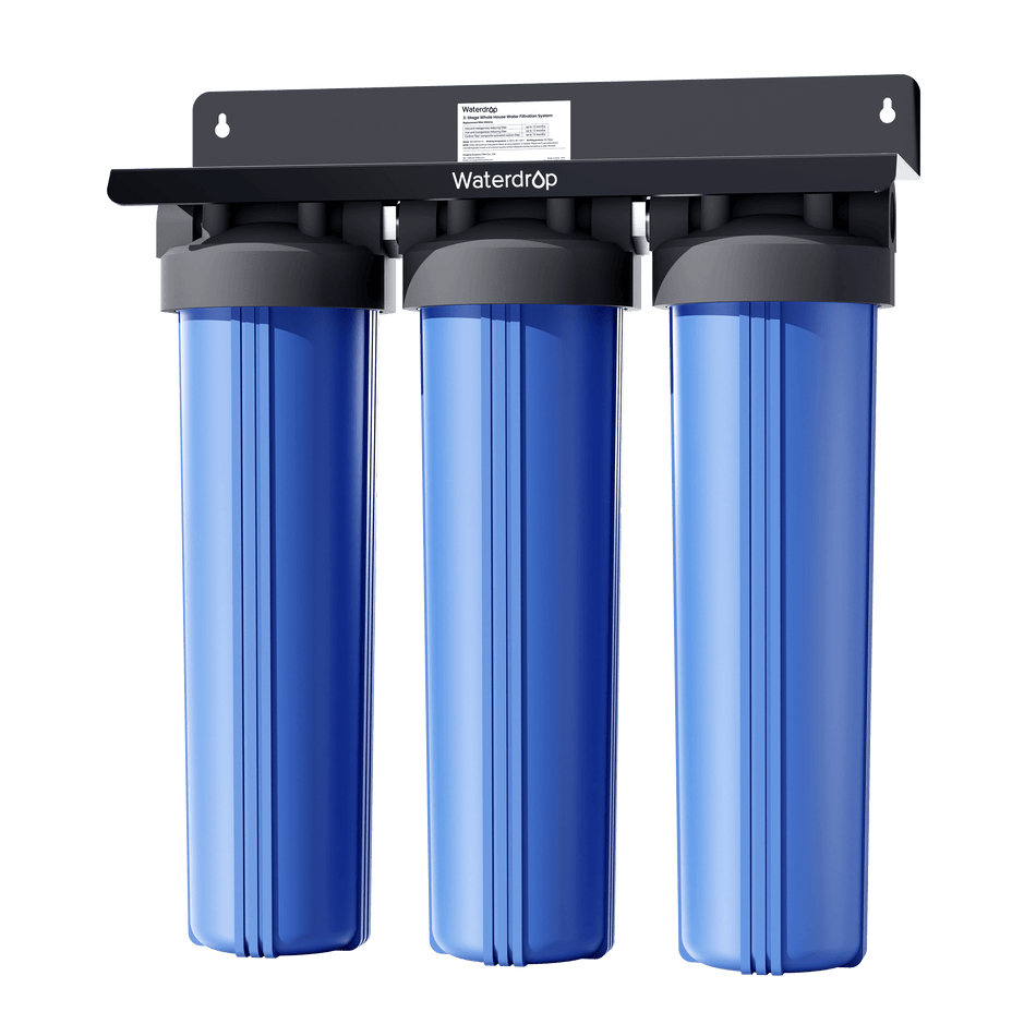 Waterdrop 3-Stage Whole House Water Filter System | Reduce Iron & Manganese