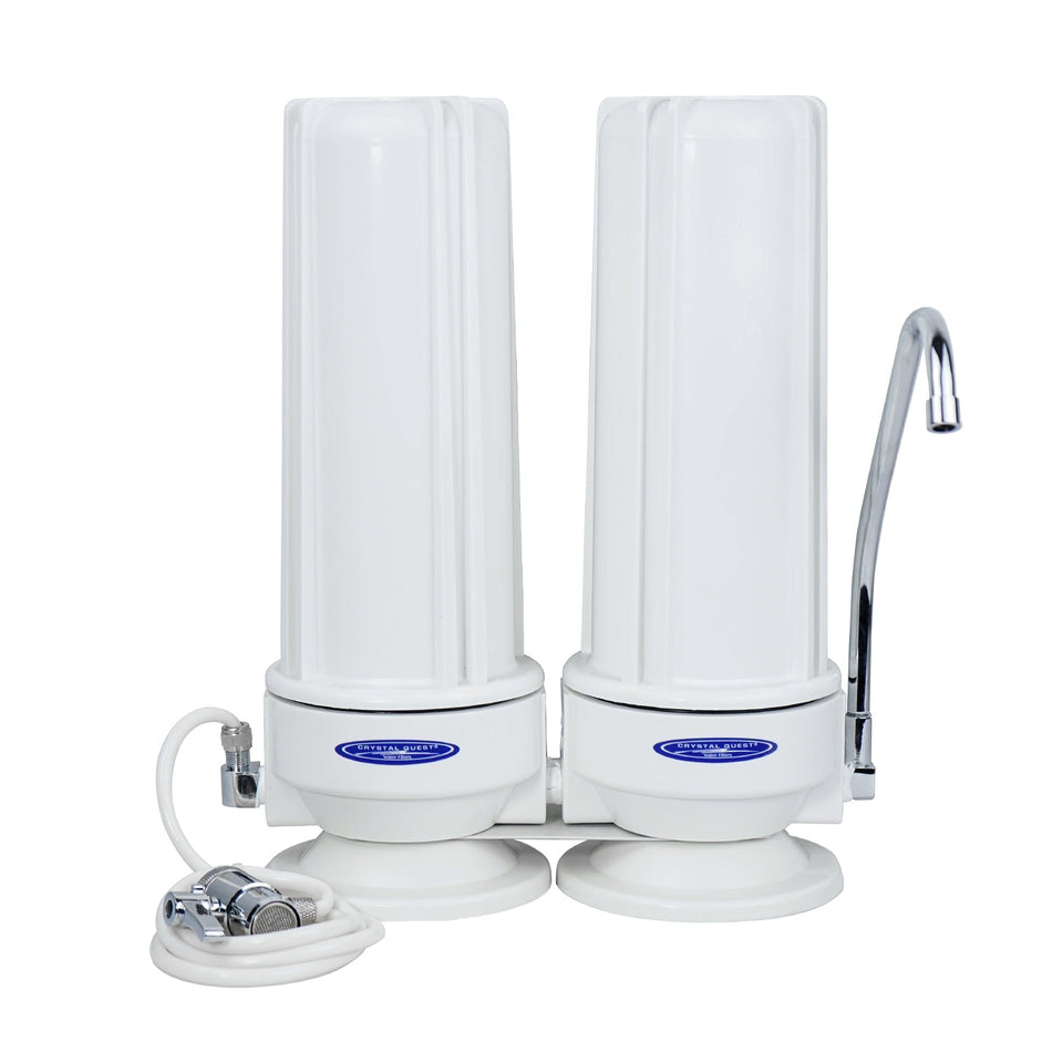 Crystal Quest Nitrate Countertop Water Filter System - Single / White (Polypropylene) (CQE-CT-00153)