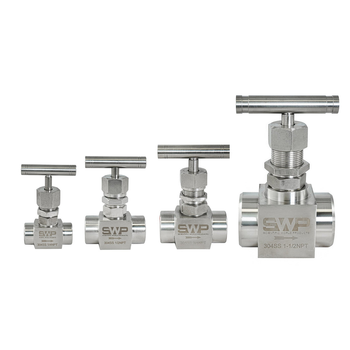 Crystal Quest Needle Valves (Assorted Sizes) - 3/8 inch (CQE-PT-07013)