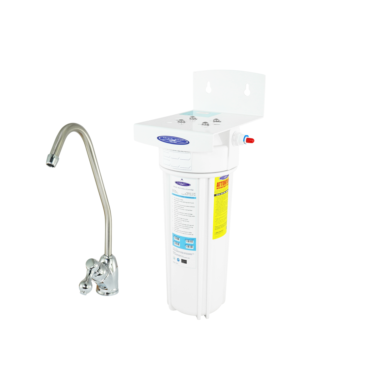 Crystal Quest Ceramic Under Sink Water Filter System - Triple (CQE-US-00314)