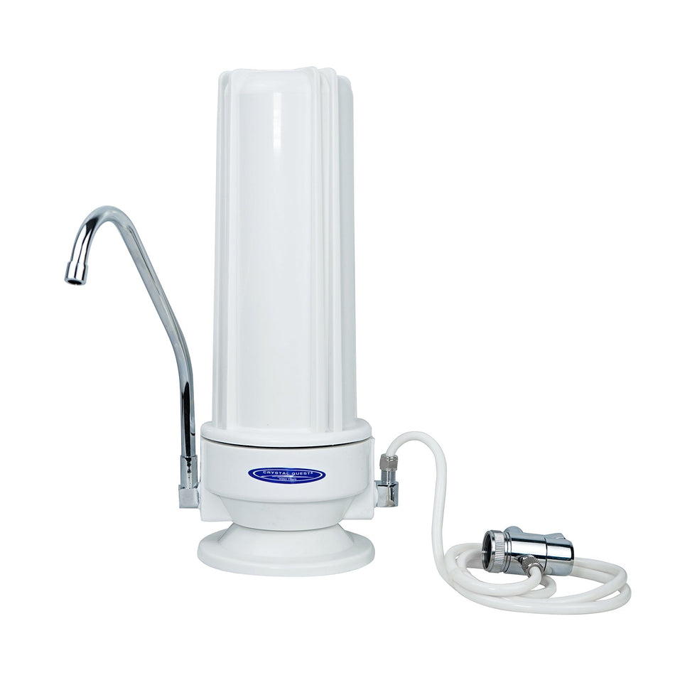Crystal Quest Alkaline Countertop Water Filter System - Single / White (Polypropylene) (CQE-CT-00171)