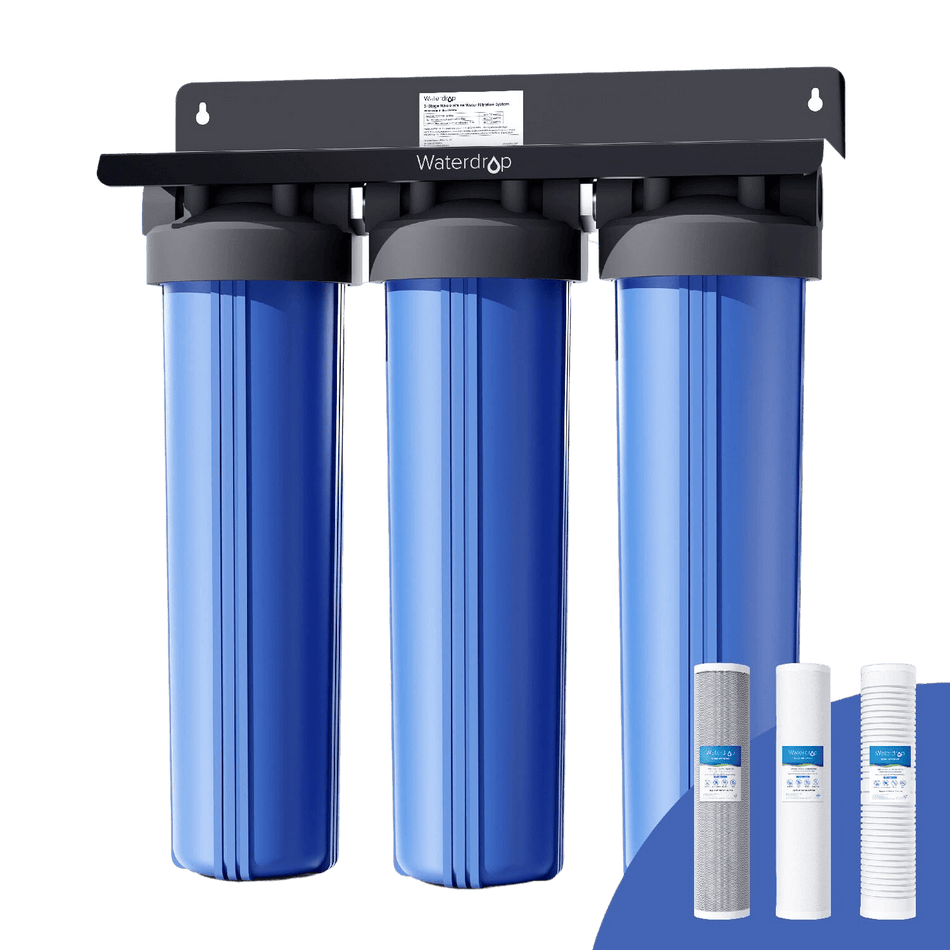 Waterdrop 3-Stage Whole House Water Filter System with Carbon Filter & Sediment Filter
